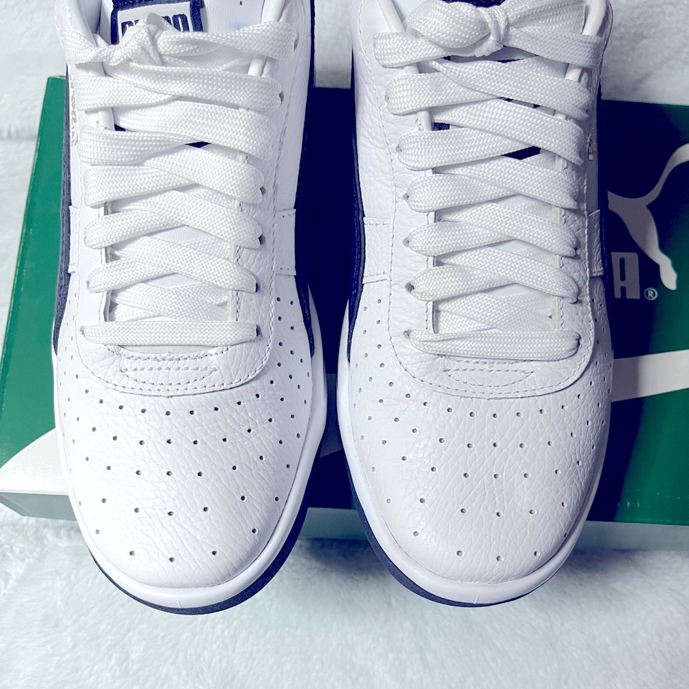 White and Blue Sneakers